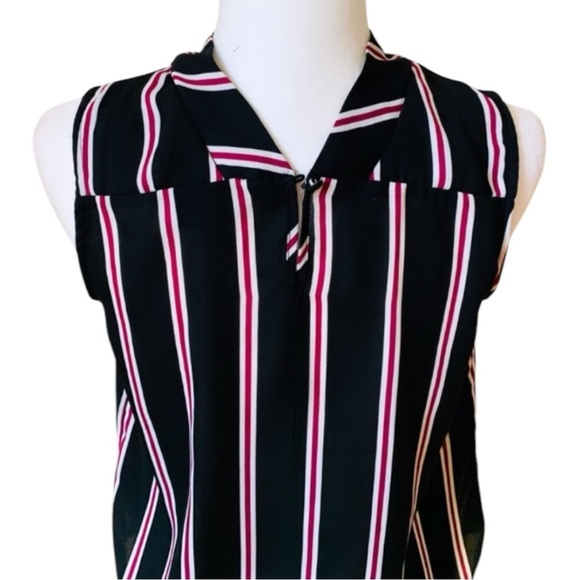 Striped high neck shoulderless blouse small - Picture 3 of 3